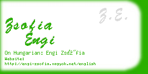 zsofia engi business card